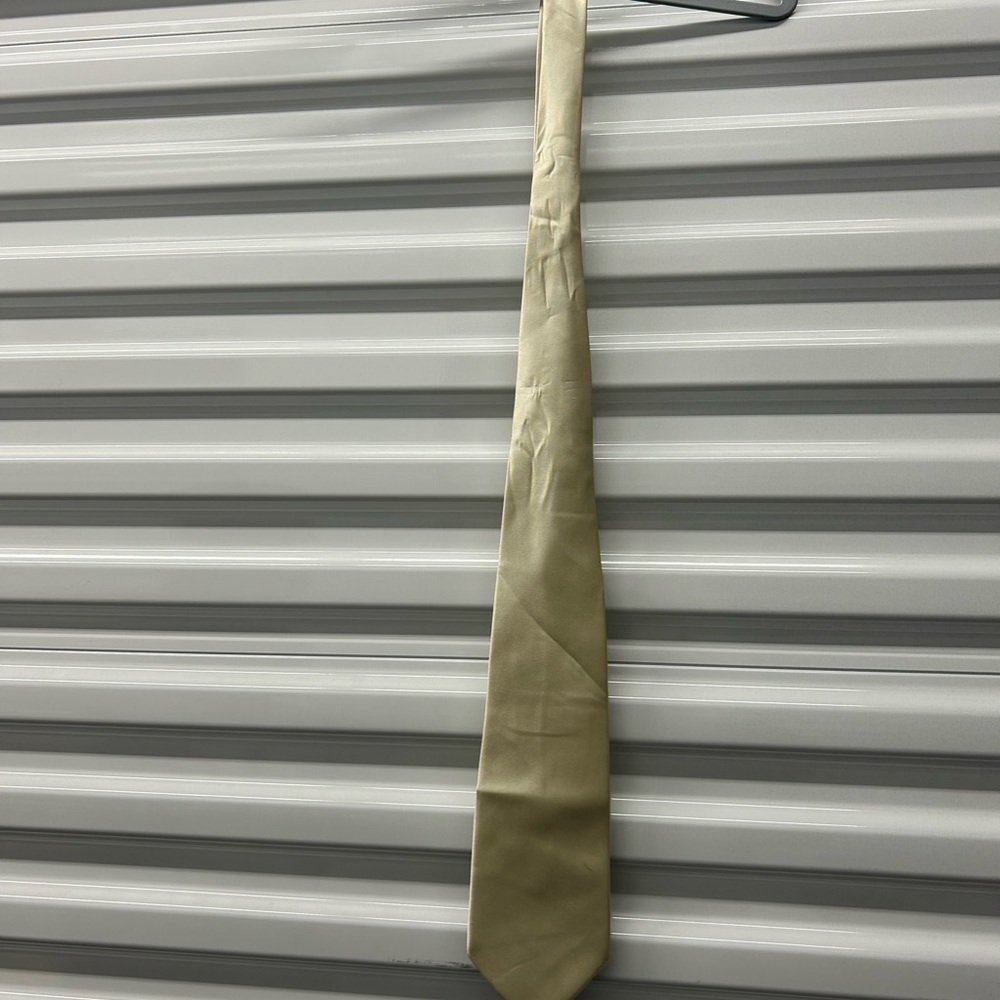 Monde Men's Gold Necktie – Elegant Formal Accessory (Pre-Owned)